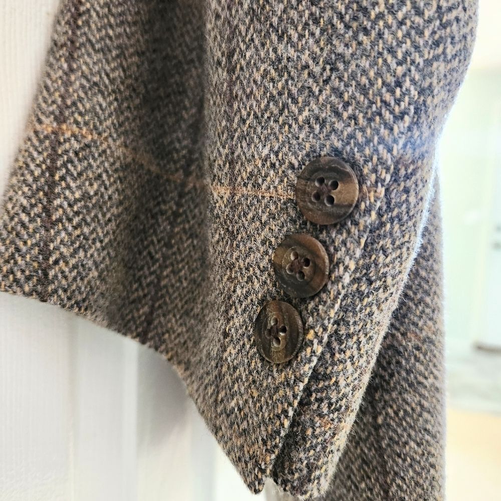Burberry Vintage Tan Tweed Men's Blazer - Picture 6 of 10